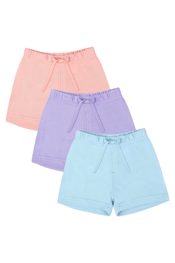 3 Pack Unisex Baby Toddler Cotton Shorts Baby Pull-on Solid Shorts Soft Clothes for Summer Daily