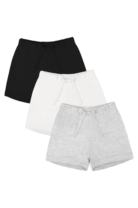 3 Pack Unisex Baby Toddler Cotton Shorts Baby Pull-on Solid Shorts Soft Clothes for Summer Daily