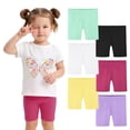 thumbnail image 1 of Ruisita 6 Pack Baby Toddler Girls Cotton Bike Shorts Soft Girl Thickened Cartwheel Shorts Solid Safety Dance Short for Kids, 1 of 9