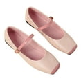 thumbnail image 1 of Ruitaoo Mary Jane Flats Shoes for Women Lightweight Soft Square Toe Slip On Work Flats Flexible for Daily Wear Pink 44, 1 of 4