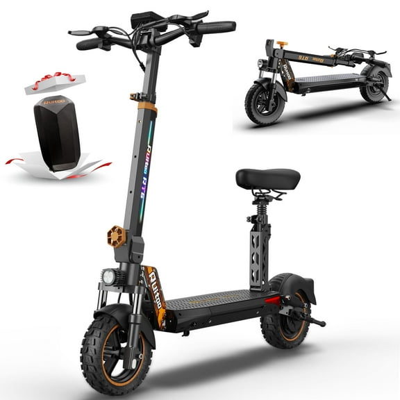 Ruitoo Electric Scooter, 3200W/1600W/1000W Peak Motor, Off Road E Scooter for Adults, 35/34/31/28 Mph Top Speed, 40/50/34/31 Miles Max Range, Folding Scooter with Dual Suspension for Commuting