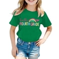 thumbnail image 1 of Ruiwill 4Th Grade Shirt Girl Summer Breathable Fourth Grade Letter Print Girls Clothes Crew Neck Short Sleeve Kids Tops Size 10-11 Years, 1 of 4