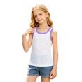 thumbnail image 1 of Ruiwill Big Girls Tank Tops Size 13-14 Years Solid Color Crew Neck Sleeveless Tops Summer School Casual Fashion Kids Vest Purple, 1 of 4