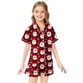 thumbnail image 1 of Ruiwill Christmas Girls Pajama Set Short Sleeve Sleepwear Shorts Set Soft Girl Pjs Nightwear for Kids Size 6-7 Years, 1 of 4