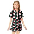 thumbnail image 1 of Ruiwill Christmas Girls Pajama Set Short Sleeve Sleepwear Shorts Set Soft Girl Pjs Nightwear for Kids Size 8-9 Years, 1 of 4