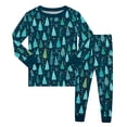 thumbnail image 1 of Ruiwill Christmas Pajamas for Boys Toddler Graphic Print Long Sleeve Sleep Top with Shorts 2 Piece Pajama Set Winter Pjs for Boys Size 2-3 Years, 1 of 3