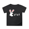 thumbnail image 1 of Ruiwill Easter Shirts For Girls Size 3-4 Years Short Sleeve Crew Neck Bunny Print Summer Fashion Easter Girls Tees Black, 1 of 4
