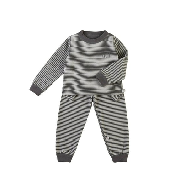 Ruiwill Girl Outfit Set Thermal Underwear High Stretch Seamless Winter Warm Base Layer Outfit For Toddlers Kids Long Sleeve Crew Neck Print Girl Clothes Grey Size 9-12 Months