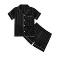 thumbnail image 1 of Ruiwill Girl Pajama Set Striped Short Sleeve Short Set Sleepwear for Girls Summer Soft Pjs Nightwear Outfits Size 5-6 Years, 1 of 7