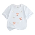 thumbnail image 1 of Ruiwill Halloween Kids T Shirt Pumpkin Ghost Print Short Sleeve Crew Neck Girls Tops, 1 of 4