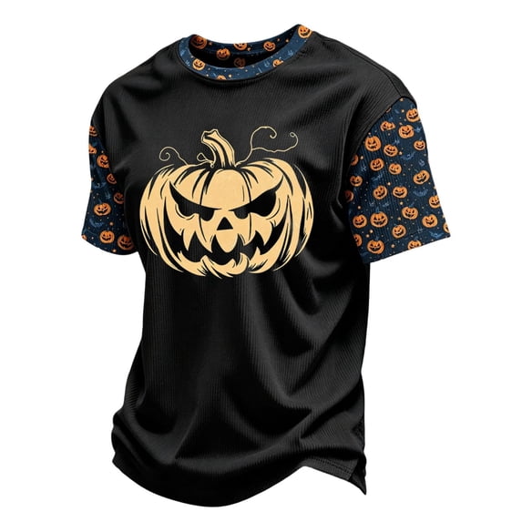 Ruiwill Halloween Shirt Toddler Boy Size 2-3 Years Boys Halloween Tshirt Short Sleeve Pumpkin Graphic Print Funny Fall Kids T-Shirts