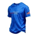 thumbnail image 1 of Ruiwill Mens T-Shirts 4Th Of July Independence Day Patriotic Fashion Tops Crew Neck Short Sleeve Flag Print Summer Mens Tops Size S Blue, 1 of 3