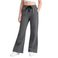 thumbnail image 1 of Ruiwill School Pants For Girls Size 9-10 Years Drawstring Flare Pants With Pockets Back To School Clothes For Girls, 1 of 4