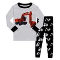thumbnail image 1 of Ruiwill Toddler Boys Pajamas Set Long Sleeve Cartoon Graphic Print Casual Boys Kids Pajamas Sleepwear, 1 of 3