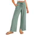thumbnail image 1 of Ruiwill Wide Leg Uniform Pants Girls Size 7-8 Years Elastic Wasit Baggy Girl Sweatpants With Pockets School Outfits For Girls, 1 of 8