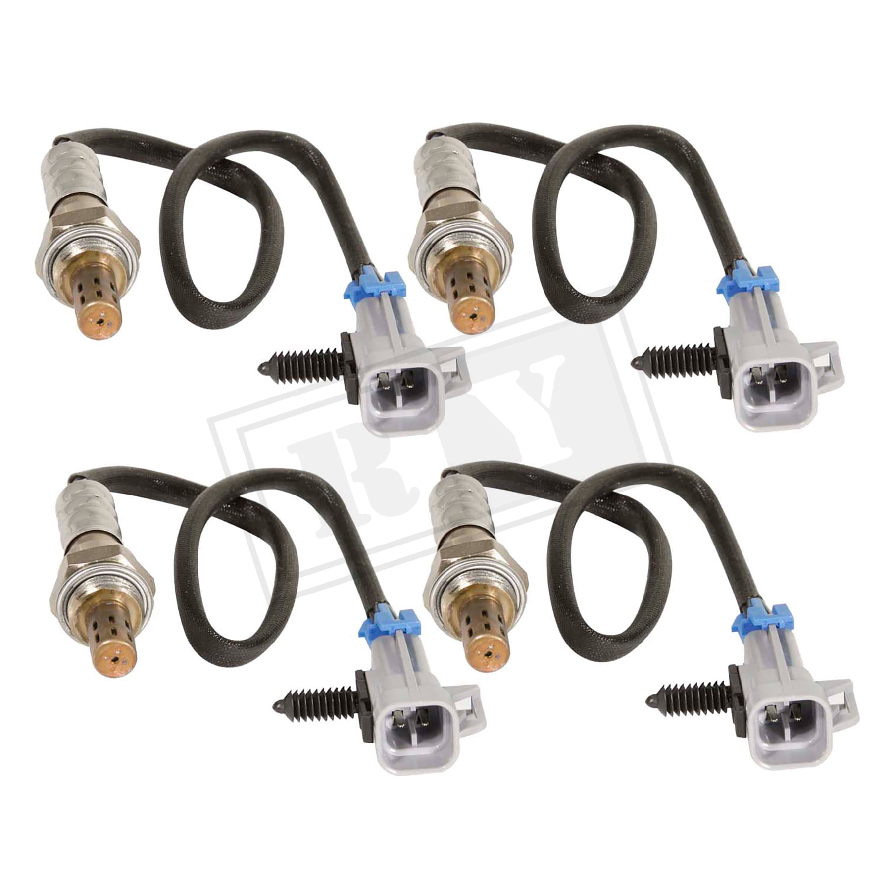 Ruiya 4Pcs Upstream + Downstream For 2003-2005 Chevrolet Avalanche 1500, GMC Sierra 1500, Cadillac Escalade 5.3L O2 Oxygen Sensor