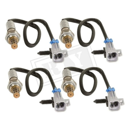 Ruiya 4Pcs Upstream + Downstream For 2003-2005 Chevrolet Avalanche 1500, GMC Sierra 1500, Cadillac Escalade 5.3L O2 Oxygen Sensor