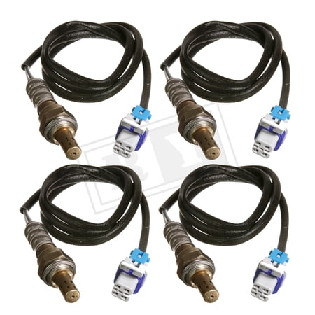 Ruiya 4Pcs Upstream + Downstream For 2003-2006 Chevrolet Silverado 1500, Tahoe, GMC Sierra 1500, Yukon O2 Oxygen Sensor