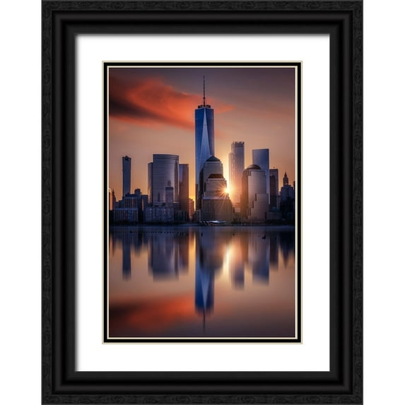 Ruiz Dueso, Jorge 11x14 Black Ornate Wood Framed with Double Matting Museum Art Print Titled - Manhattanhenge
