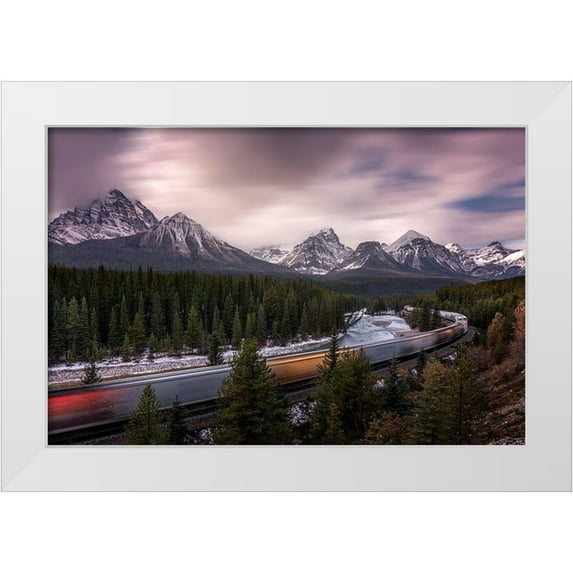 Ruiz Dueso, Jorge 14x11 White Modern Wood Framed Museum Art Print Titled - Last Train To Light