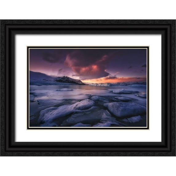 Ruiz Dueso, Jorge 24x17 Black Ornate Wood Framed with Double Matting Museum Art Print Titled - Waiting For The Stars