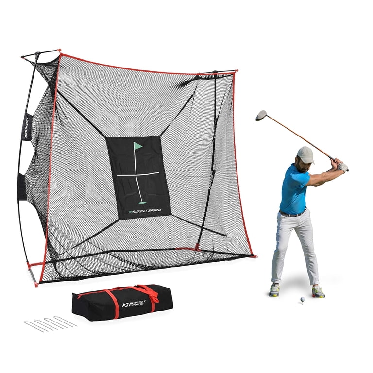Rukket 9x7x3ft Haack Golf Net Pro | Practice Driving Indoor and