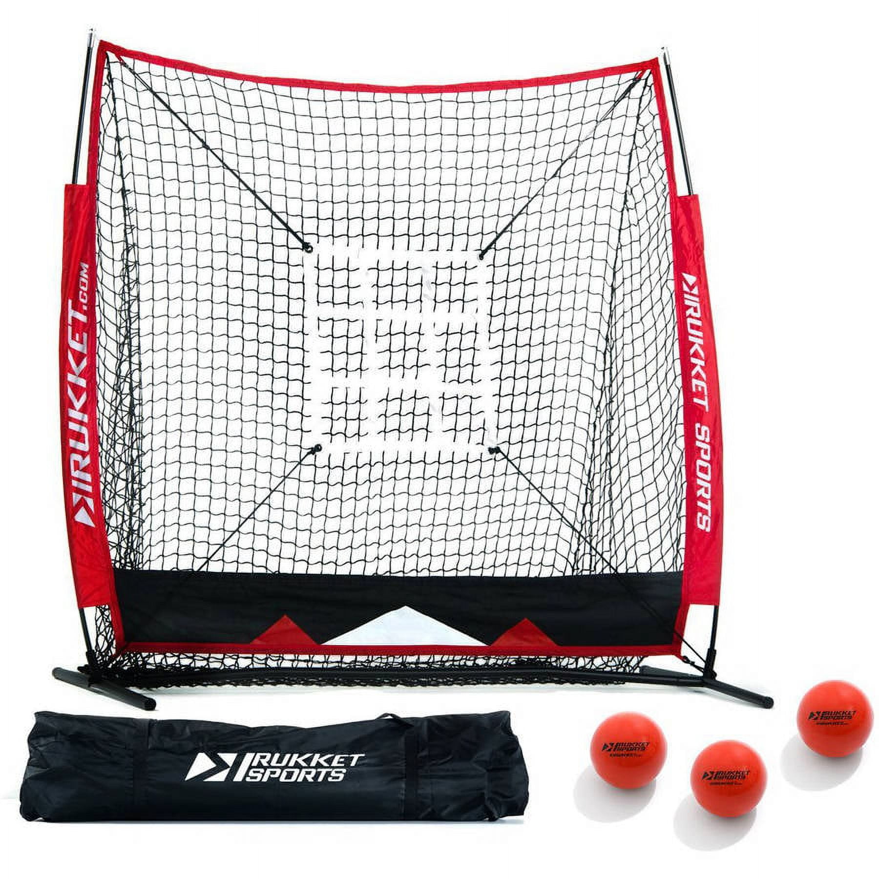 Rukket Baseball & Softball 5x5 Practice Hitting Net Pro Bundle W/ 3