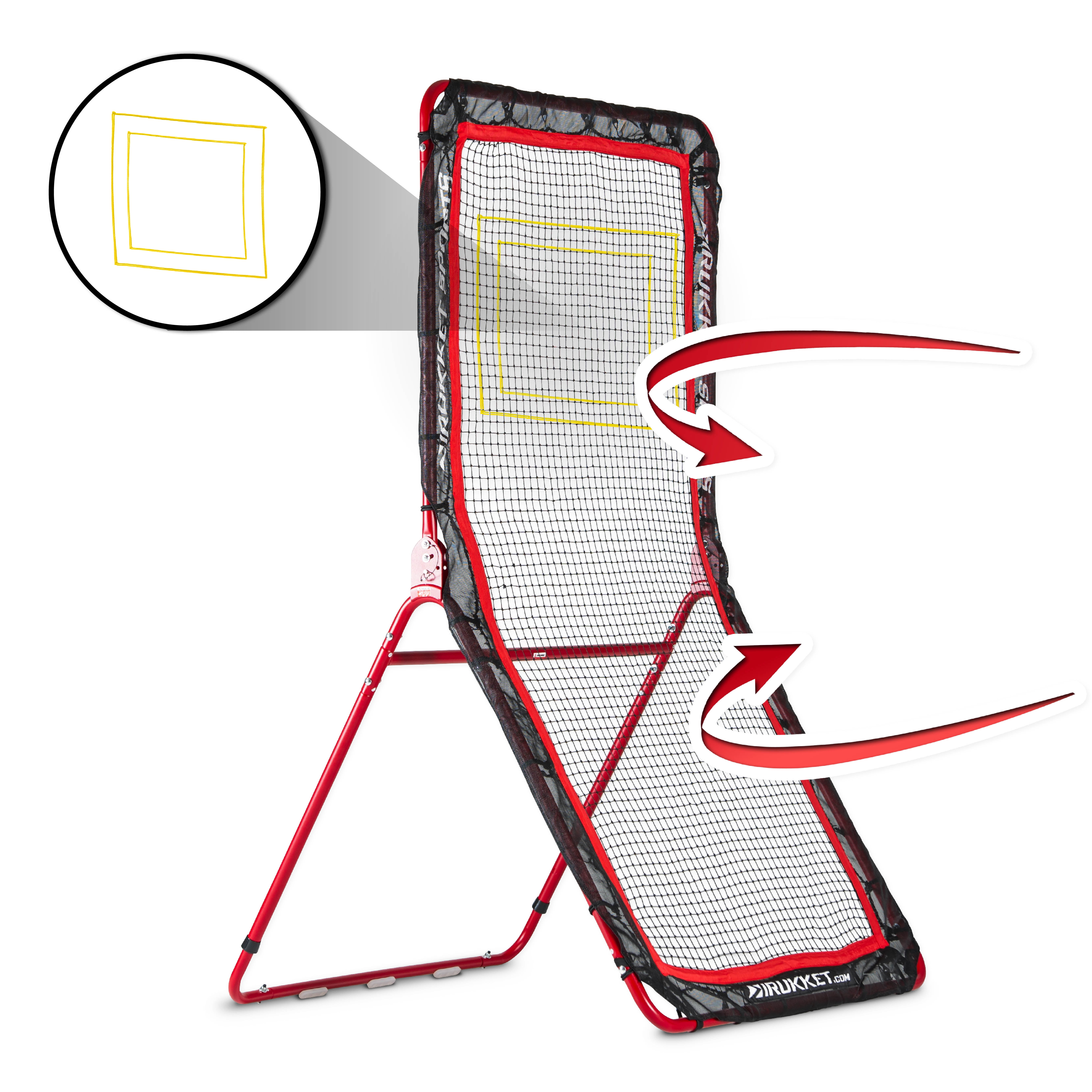 Rukket Sports Portable 4x7ft Lacrosse Rebounder Training Net, Soccer Equipment for Backyard