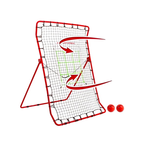 Rukket Sports Pitch Back Baseball/Softball Rebounder Pro w/ Weighted Balls