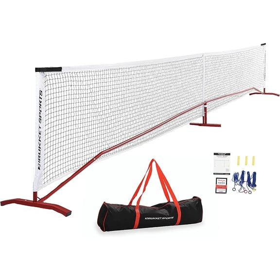 Rukket Sports Portable Pickleball Net, Regulation Size 22 Foot Net with Steel Frame