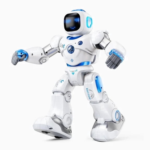 Ruko 1088 Smart Robots for Kids, Large Programmable Interactive RC Robot with Voice Control, APP Control, Present for 4-9 Years Old Kids Boys and Girls, Blue