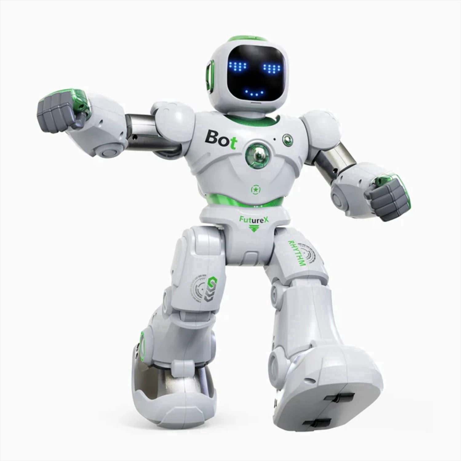 Ruko 1088 Smart Robot for Children, Large Programmable RC Robot with Voice and App Control, Gift for Kids 4-9 Year Boys and Girls, Green
