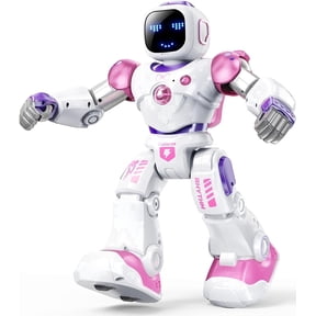Ruko 1088 Smart Robots for Kids, Large Programmable Interactive RC Robot with Voice Control, APP Control, Present for 4-9 Years Old Kids Boys and Girls, Pink