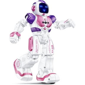 Ruko 6088 Programmable Robot with Gesture, Remote & APP Control, Rechargeable Robots Toys for Boys and Girls, Interactive LED Faces, Q&A Games, Gift for Kids 3–6, Pink