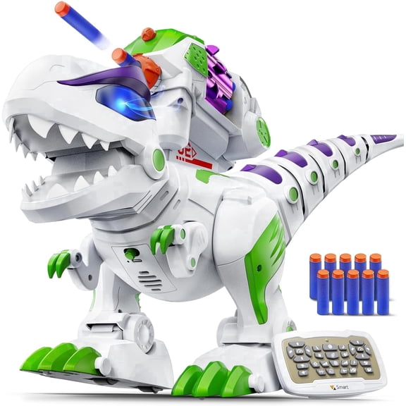 Ruko 8809 Remote Control Dinosaur Robot Toy for Kids Ages 3-8, Rechargeable Interactive Toy, STEM Programmable with Sound Effects, Green