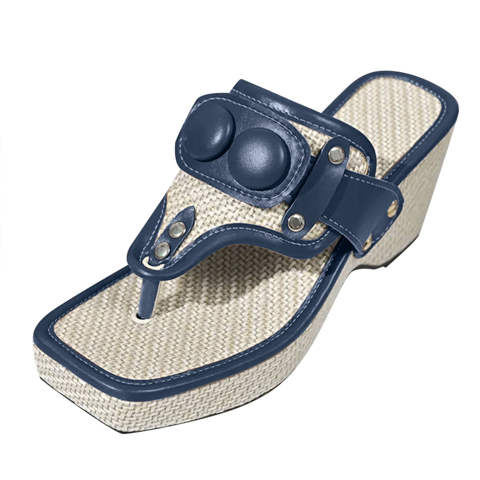 Open Toe Sandals With Square Heels