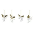 Rukui 4pcs Angel Ornaments Gold Christmas Tree Holiday Decorations