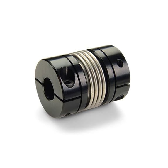 Ruland Bellows Coupling,Round Bore,1.35 in L BC16-10MM-1/4"-A