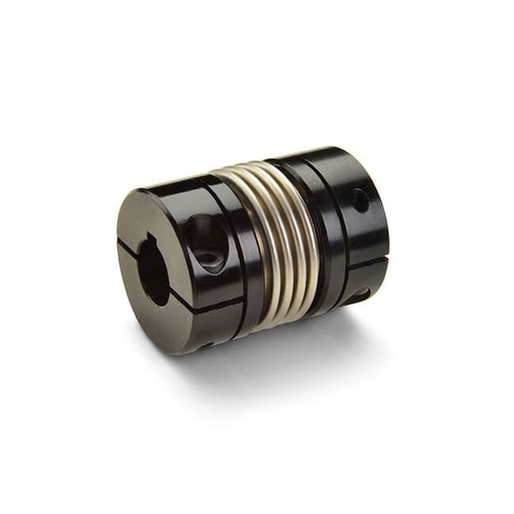Ruland Bellows Coupling,Round Keyed Bore,Al BCK32-14-12-A