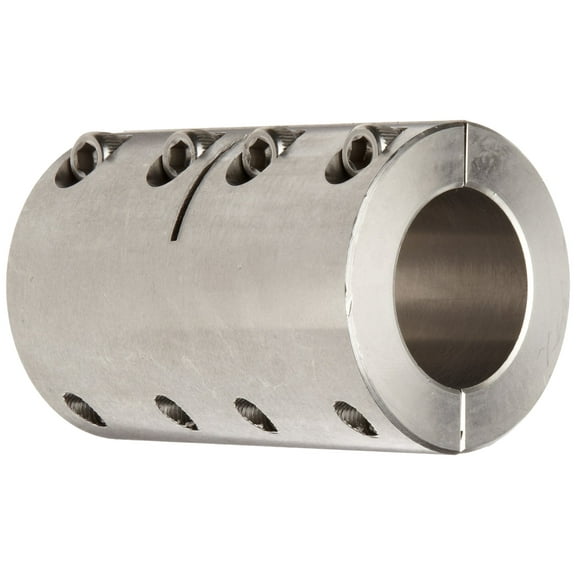 Ruland SPX-16-16-SS Two-Piece Clamping Rigid Coupling, Stainless Steel, 1" Bore A Diameter, 1" Bore B Diameter, 1-3/4" OD, 3" Length CA3