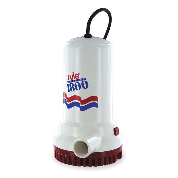 Rule 1/4 HP Sensor Utility Pump, 110 Voltage, 8 ft. Cord Length - A53S