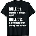 thumbnail image 1 of Rule #1 My Wife Is Always Right - Funny Proud Husband T-Shirt, 1 of 5