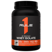 Rule 1 Proteins R1 Protein Whey Isolate - with 25g Protein & 6g BCAA Exclusively from Isolated & Hydrolyzed Sources for Workout Recovery 1.5 Pounds, Cookies & Cr me