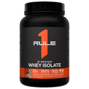 Rule 1 Proteins R1 Protein Whey Isolate - with 25g Protein & 6g BCAA Exclusively from Isolated & Hydrolyzed Sources for Workout Recovery 1.5 Pounds, Milk Chocolate
