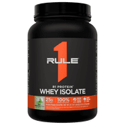 Rule 1 Proteins R1 Protein Whey Isolate - with 25g Protein & 6g BCAA Exclusively from Isolated & Hydrolyzed Sources for Workout Recovery 1.5 Pounds, Mint Chocolate Chip