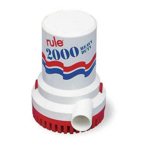 Rule Electric Bilge Pump,ABS,12VDC,1-1/8" 10