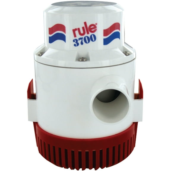Rule 14A-6UL 3,700 GPH 12V 15.5 Amp High Capacity Manual Bilge Pump with 6' Leads