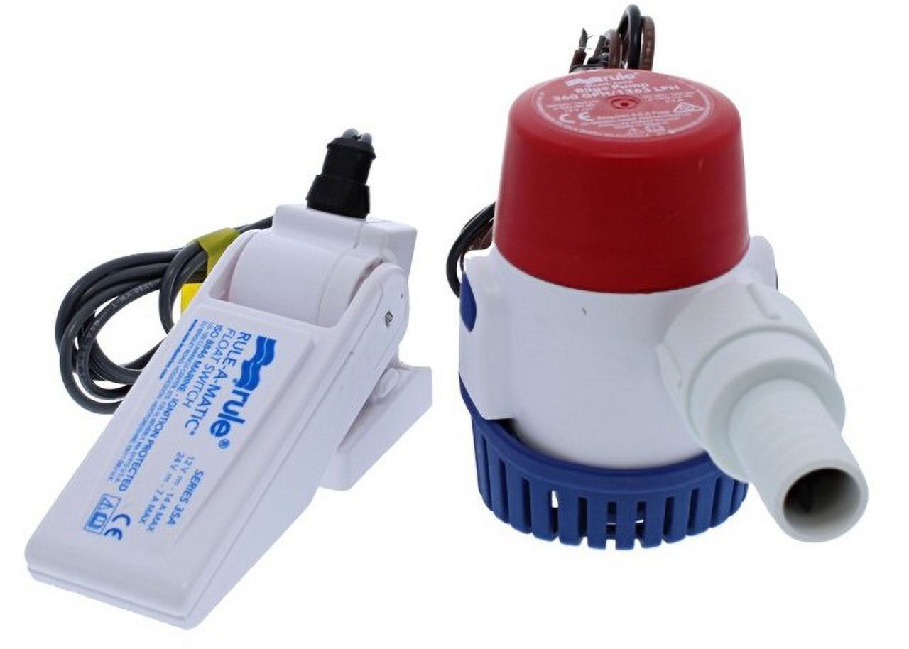 Rule 24/35A Bilge Pump with Rule-A-Matic Float Switch - 360 GPH - image 1 of 1