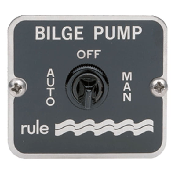 4" Black Square Contemporary 3 Way Panel Switch