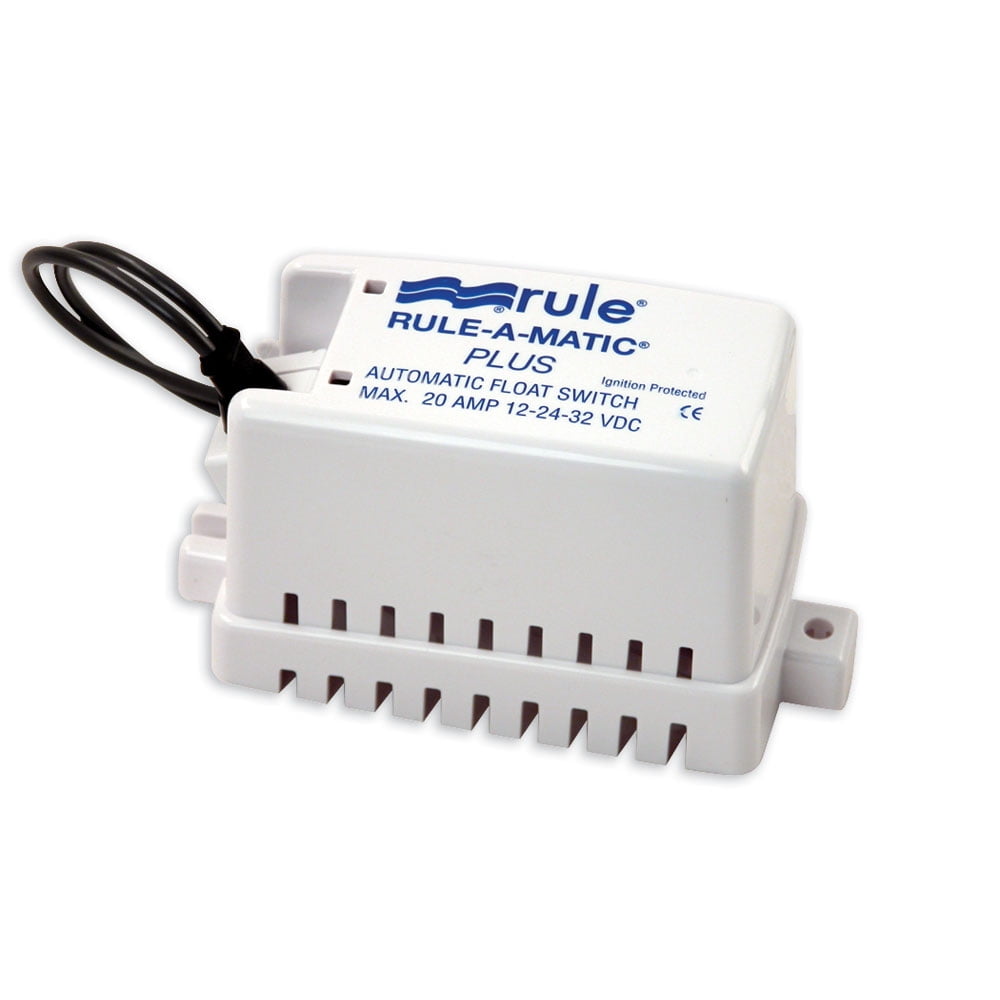 Rule 40FA Rule-A-Matic Float Switch Plus with Shield and In-Line Fuse Holder - 12-24-32 VDC